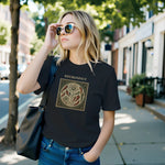 black neurospicy t-shirt on young woman